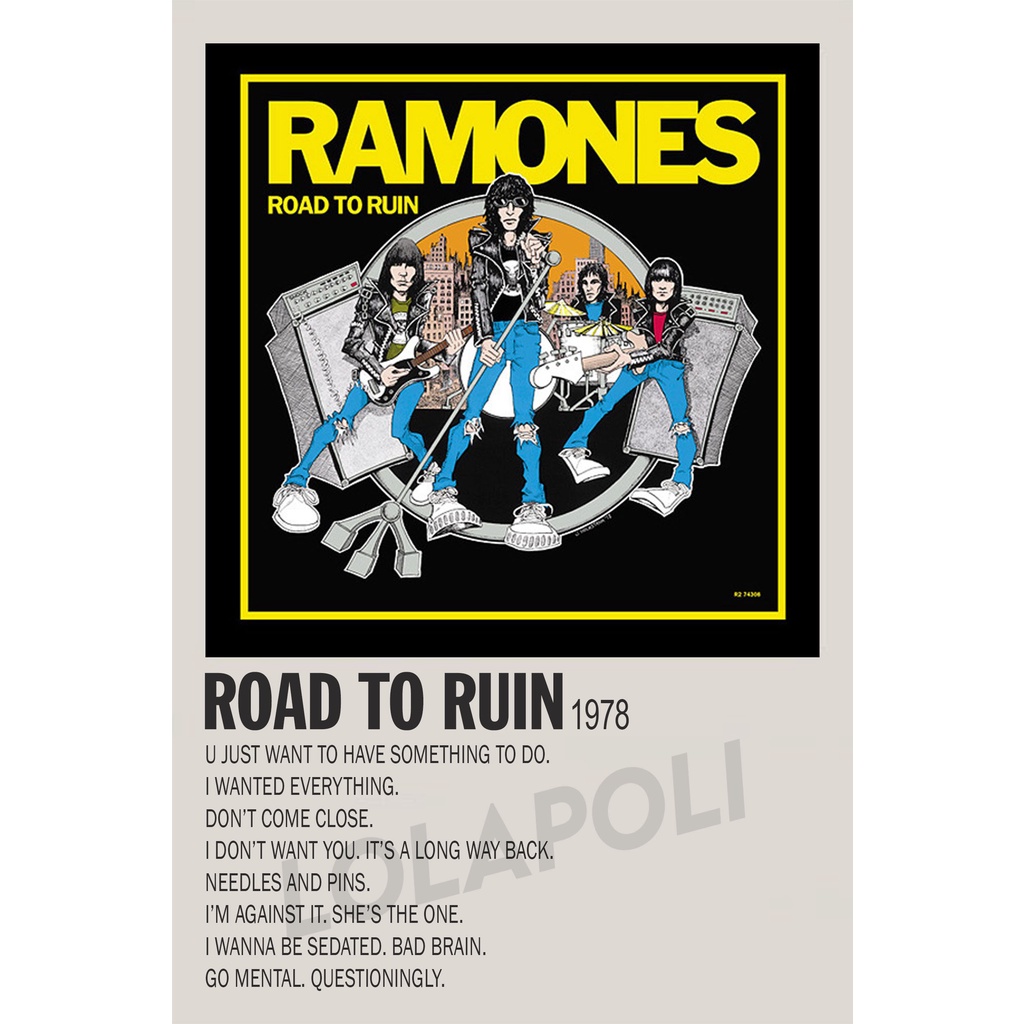 Poster Cover Album Road to Ruin - Ramones