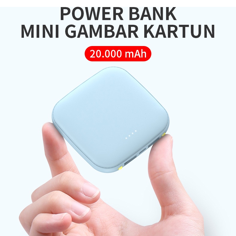 Portabel Powerbank Mini Gambar Kartun 20000 mAh