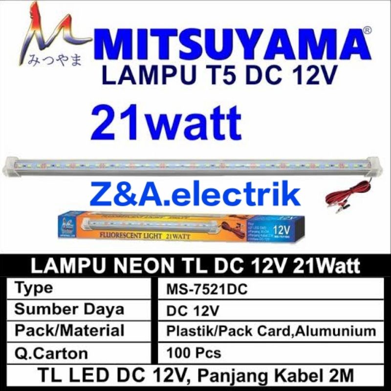 Lampu Neon LED MS-7521DC / 12V / 21W / panjang 2 meter MITSUYAMA