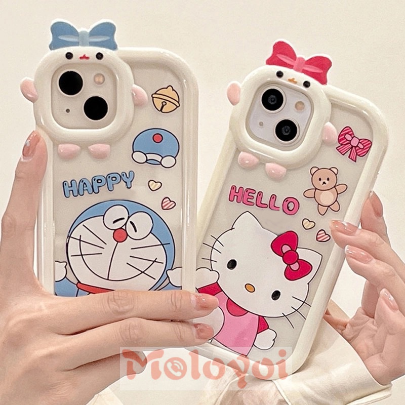 Soft Case Desain Kartun Hello Kitty Doraemon Monster Untuk IPhone 7 8 Plus 13 11 12 14 Pro MAX 14 Plus XR 6 6S X XS MAX SE 2020