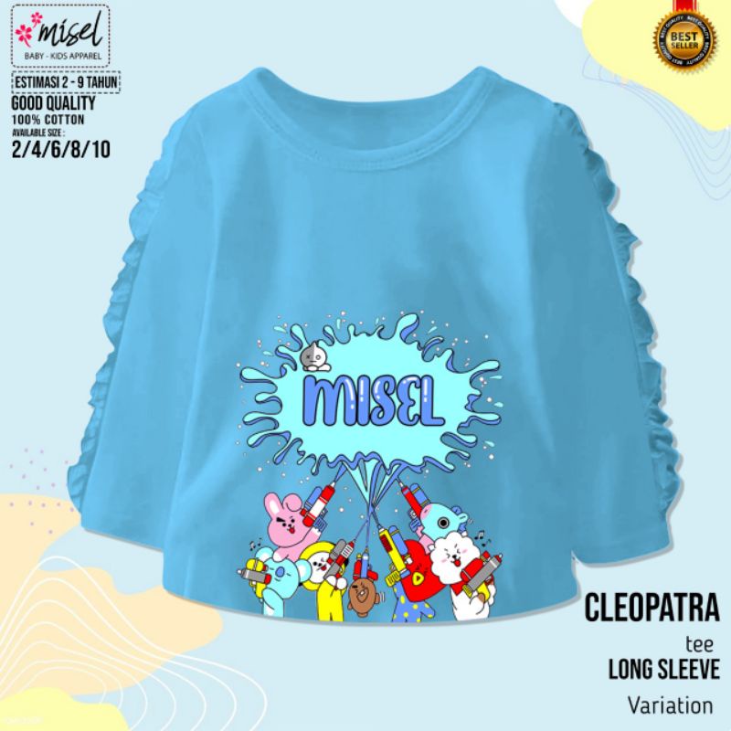 Kaos Anak perempuan lengan panjang Cleopatra 2-8 Tahun Original MISEL