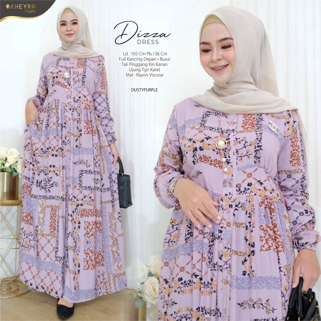 SADEAN KLAMBI Gamis Bahan Katun Rayon Full Motif Busui Mayung Adem / Gamis Lebaran 2022