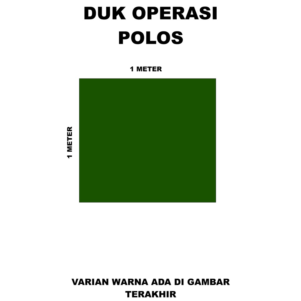 Duk Operasi (Penutup Kain Bedah) Polos Tanpa Lubang Ukuran 1x1 Meter