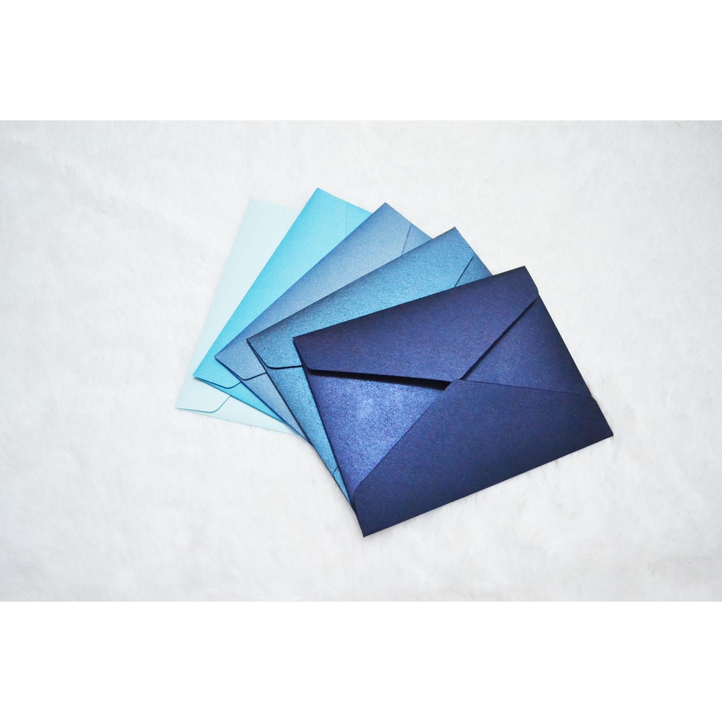Amplop Seri Warna Biru / Shimmering Envelope Blue Series