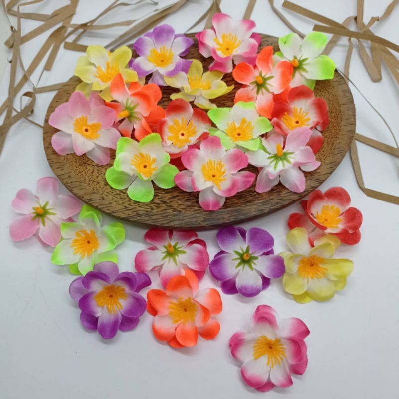 Sakura Mekar Gradasi Kuntum Rustik Ecer Bunga Hias Plastik Sakura Gradasi Kuntum Kelopak Backdrop Se