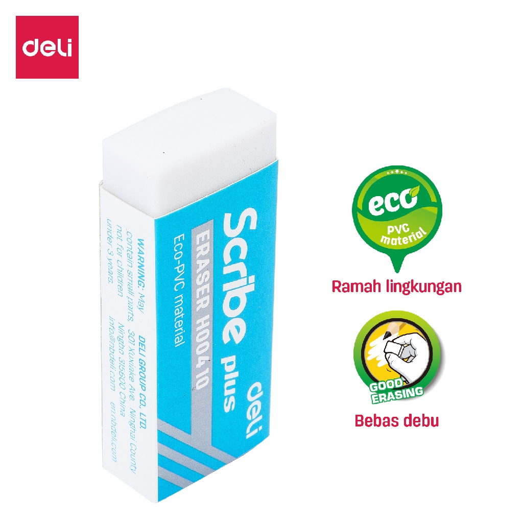 

Deli Penghapus Eraser Scribe 60 24 12mm Bersih Clean Putih White EH00410