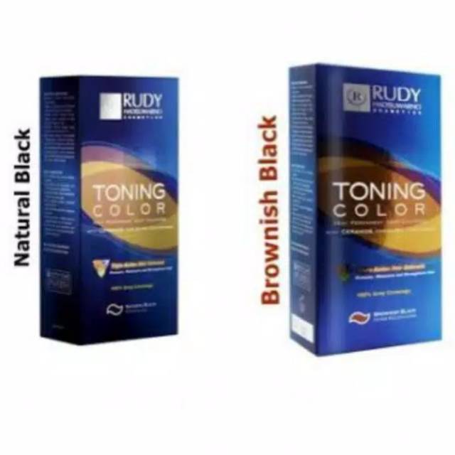 RHC TONING COLOR NATURAL BLACK / RUDY HADISUWARNO TONING COLOR BROWNISH BLACK