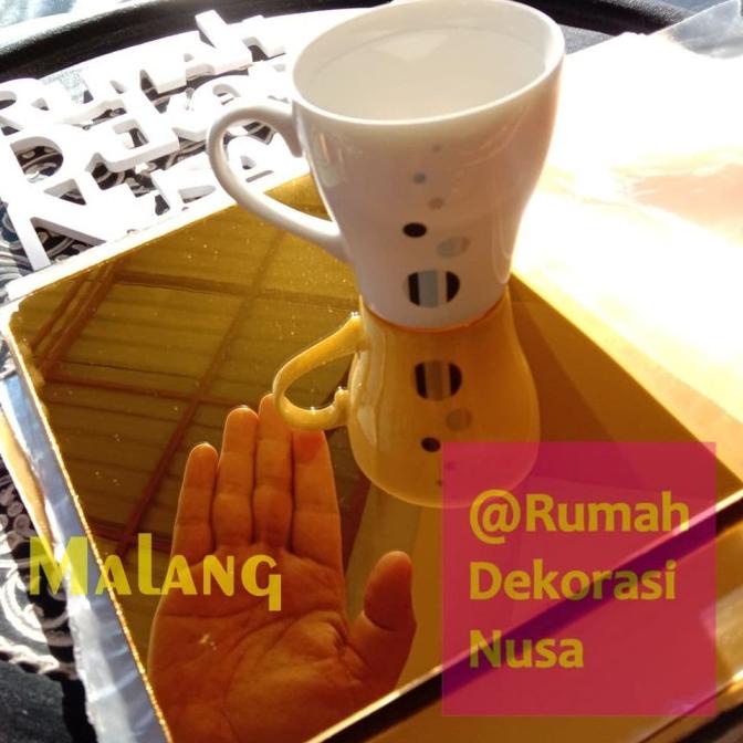 Acrylic Mirror Gold / Akrilik Gold / Acrylic Gold, Lembaran 20X30 Cm Big Promo