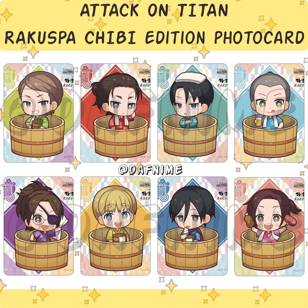 ATTACK ON TITAN RAKUSPA CHIBI EDITION PHOTOCARD