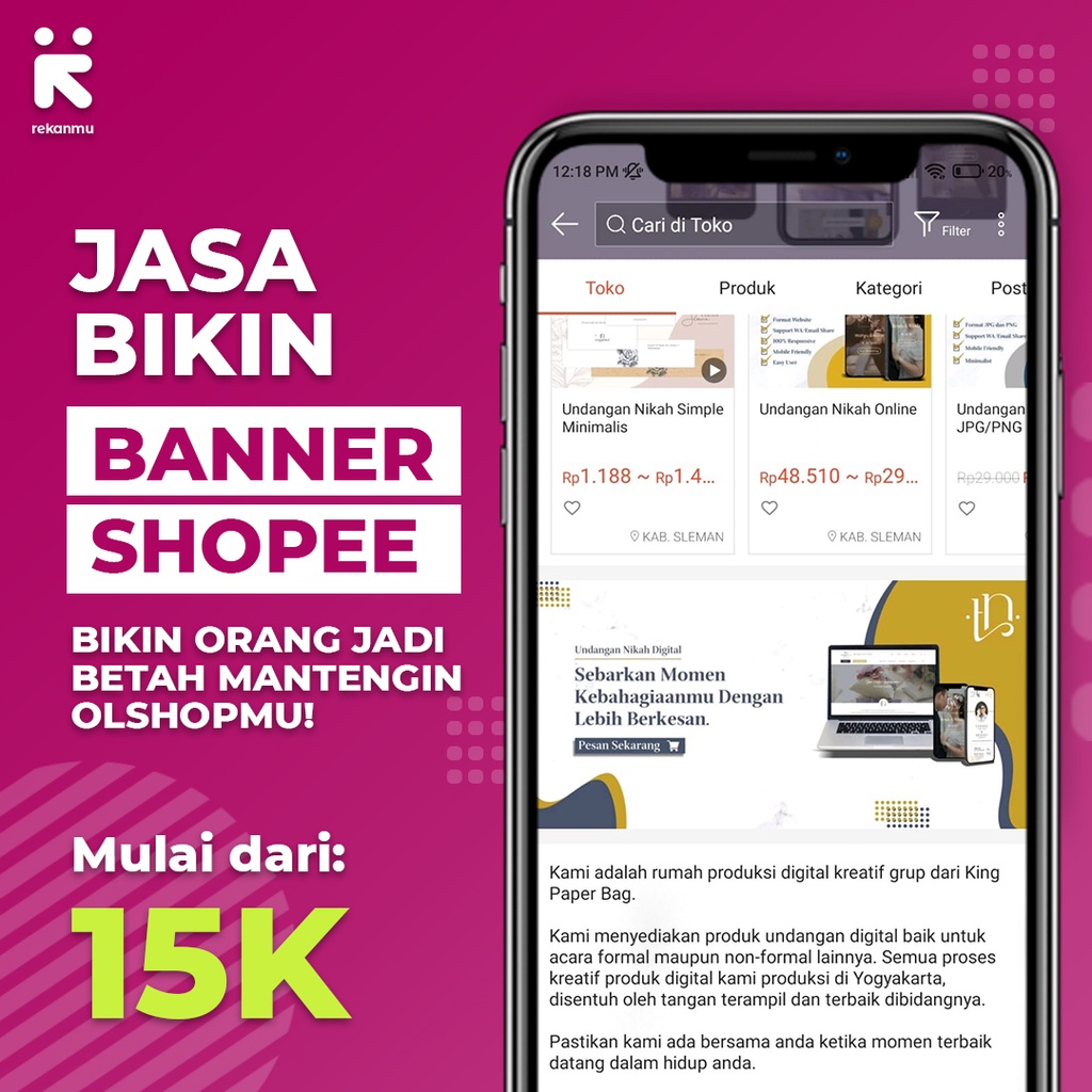 Jual Desain Banner Shopee Sub Banner Dekorasi Toko Shopee 24 Jam Jadi Indonesiashopee 6220