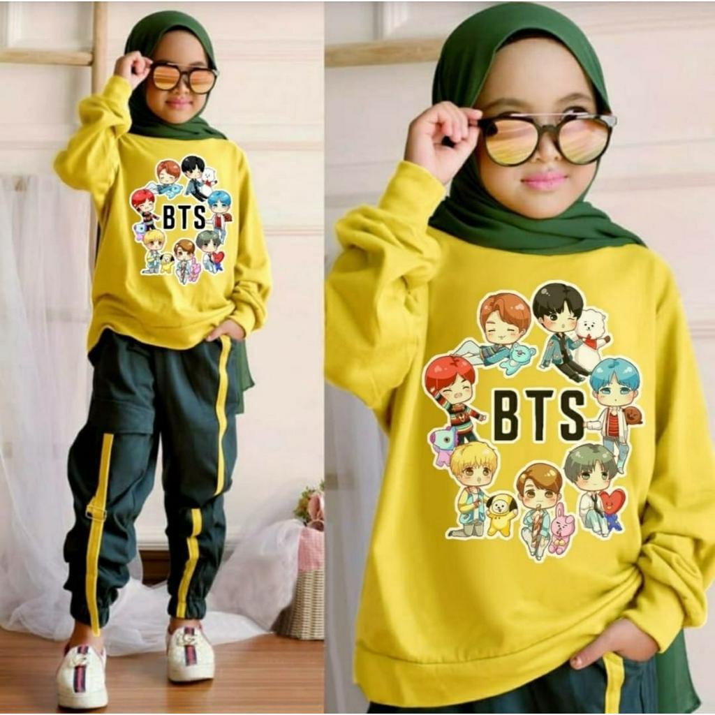 PCS SET BTS KIDS BABYTERRY FE 3 UKURAN S M L