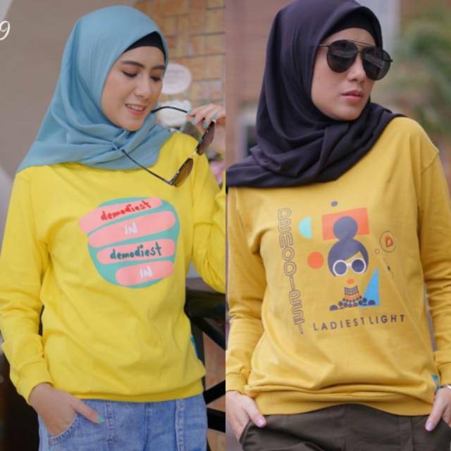 atasan kaos  DEMODIEST original Yellow series  Shopee 