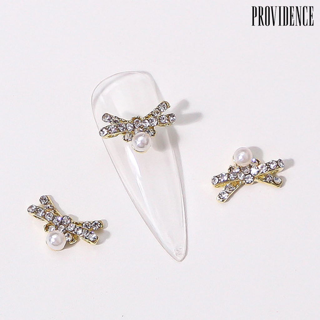 Providence 10Pcs Nail Rhinestones Bow-tie Heart Imitation Pearls Nail Art Design Accessories 3D Nail Manicure Craft Ornaments for DIY Crafts