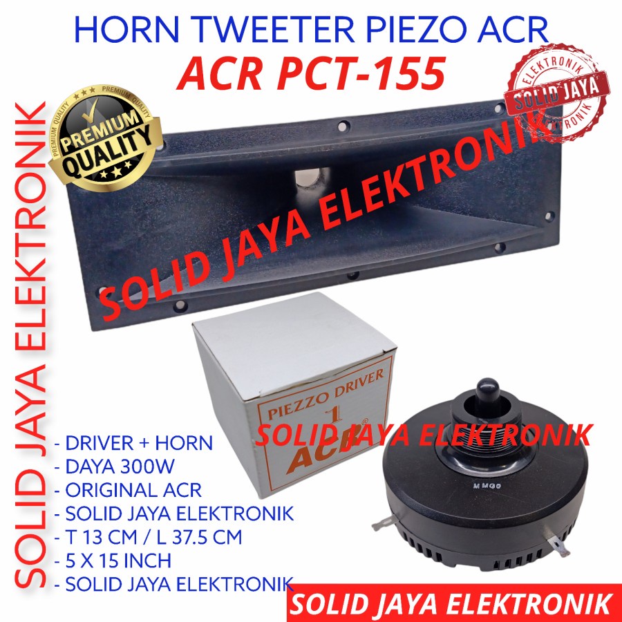 TWEETER KOTAK ACR HORN 300W PCT-155 PIEZO TWITER TWITTER TWETER PCT155 PCT 155 HI HIGH KOTAK PERSEGI CORONG PIEZZO 300 WATT W PLUS DRIVER ACR ASLI ORIGINAL