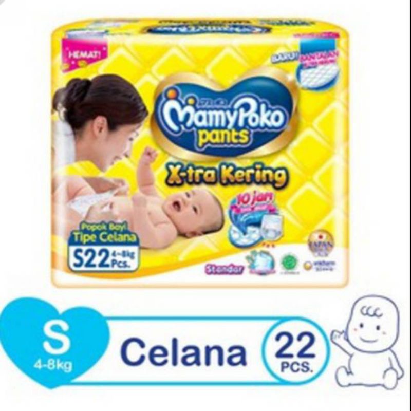 Pampers Mamypoko  Standart Popok Bayi exstra kering ukuran S22/M20/L20/XL20