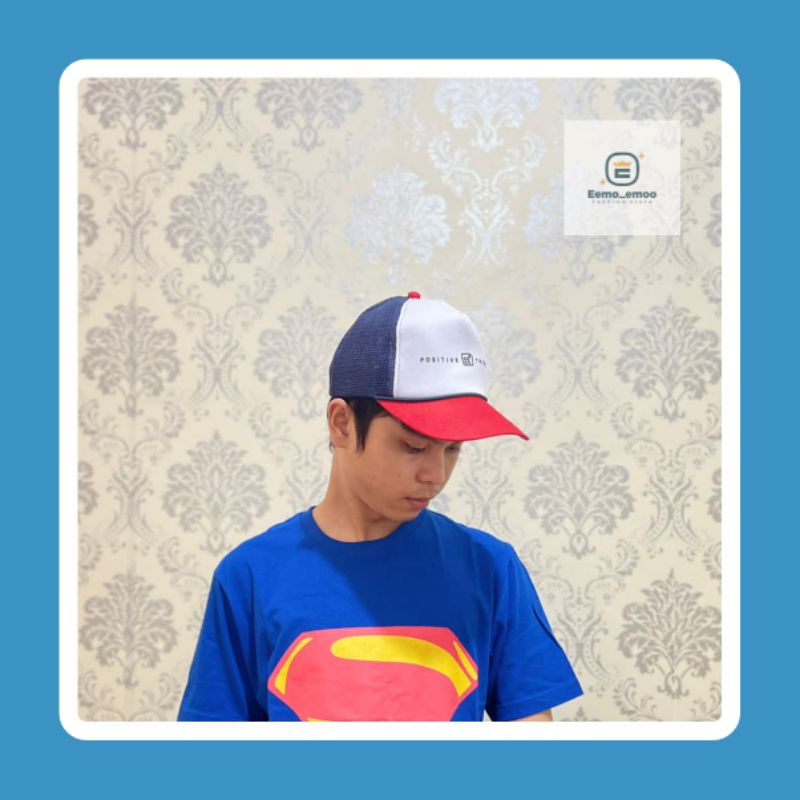 Topi Pria Baseball cap Topi Jaring Pria Topi Cowok termurah berkualitas — Positive Thinking Baseball Hat Topi Jaring Cowok