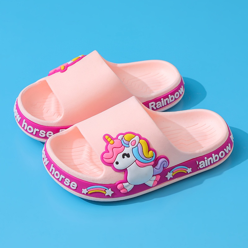 PROMO 12.12 PUNCAK Okaybaby B223 Sandal UNICORN Import Anak Laki-laki Perempuan Bahan Lembut Motif Lucu Termurah Kekinian Sendal Casual