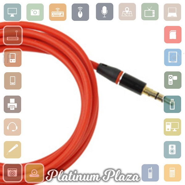 ROVTOP Kabel AUX 3.5mm HiFi Jack Gold Plated 1.2m - S-IP4G - Red`607L75-