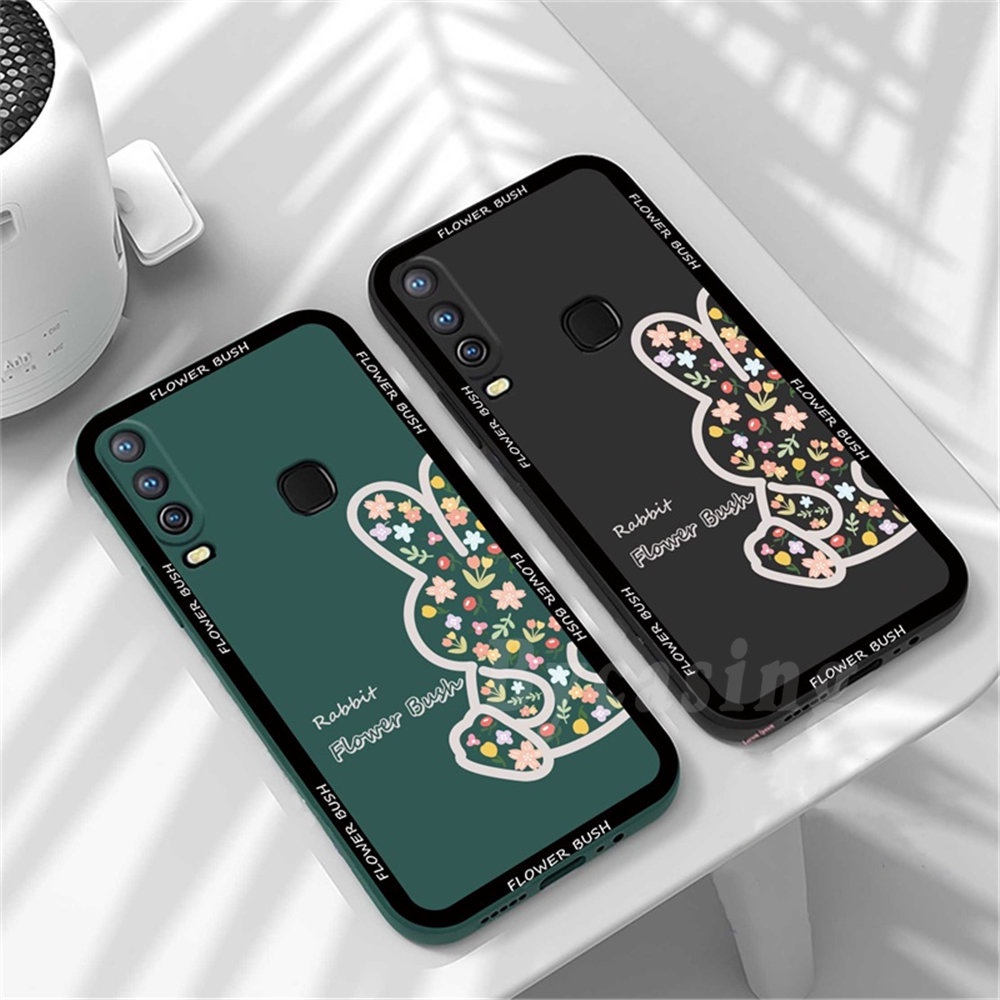 Casing Silikon Huawei Y6P Y7A Nova 5T Nova 3i Nova 7i Y6 Pro Y7 Pro 2019 Y9S P30 Lite Motif Kelinci Bunga