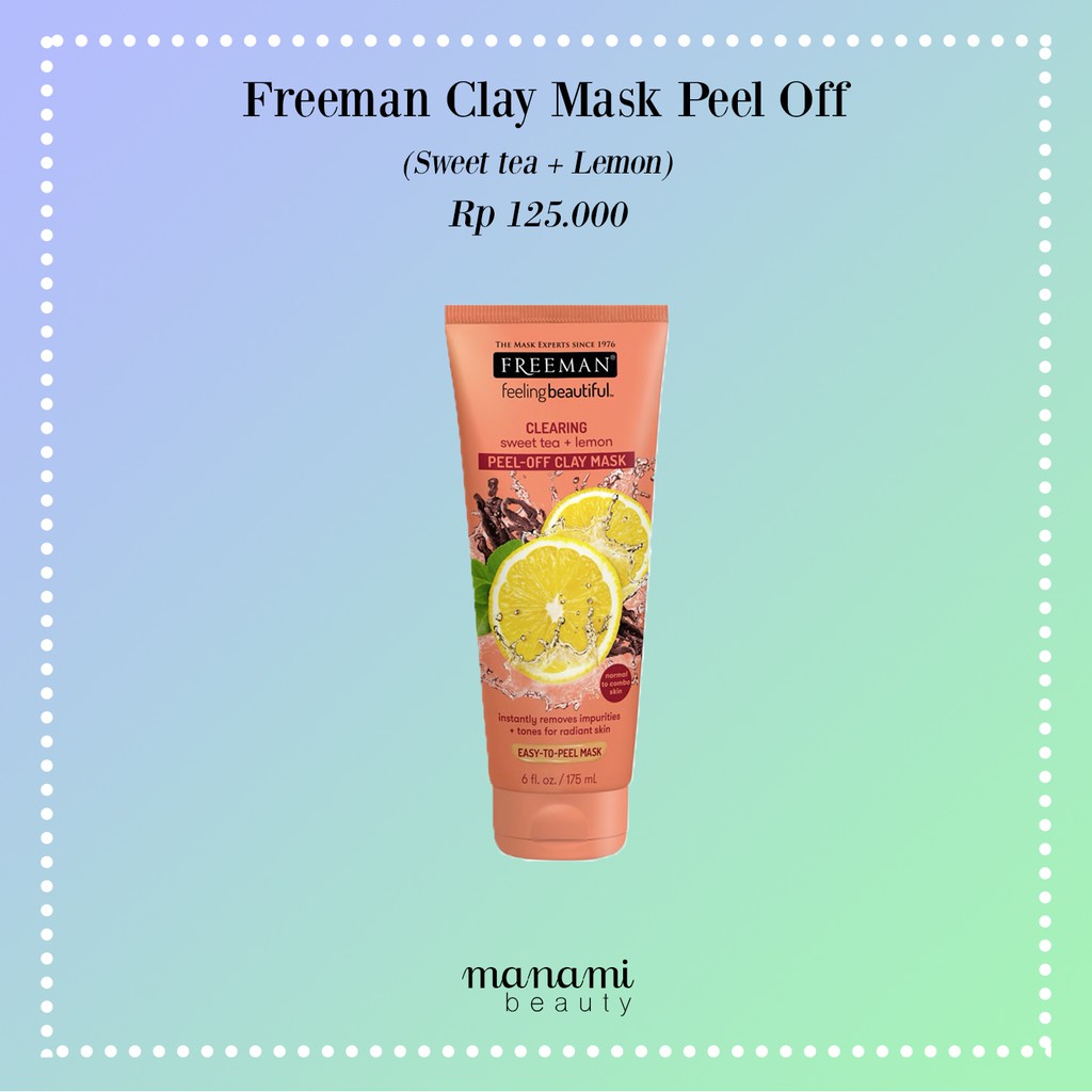 Freeman Clay Mask Peel Off Sweet Tea Lemon Shopee Indonesia