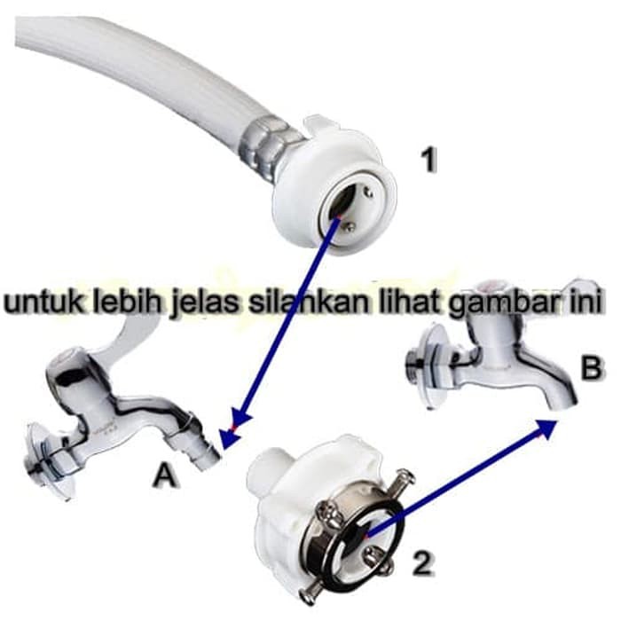 SELANG INLET MESIN CUCI 2 METER SELANG AIR MESIN CUCI 2 METER