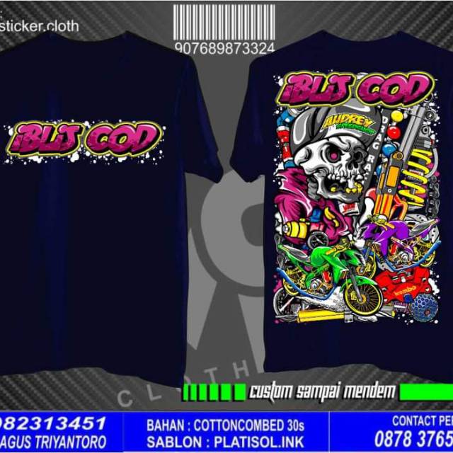 Kaos Vixion Costum Iblis Cod Origina Distro