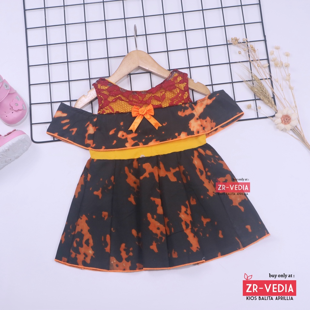 Dress Camilla uk 3-4 Tahun / Dres Brukat Sabrina Anak Perempuan Gaun Kensi Pesta Murah Cewek Import