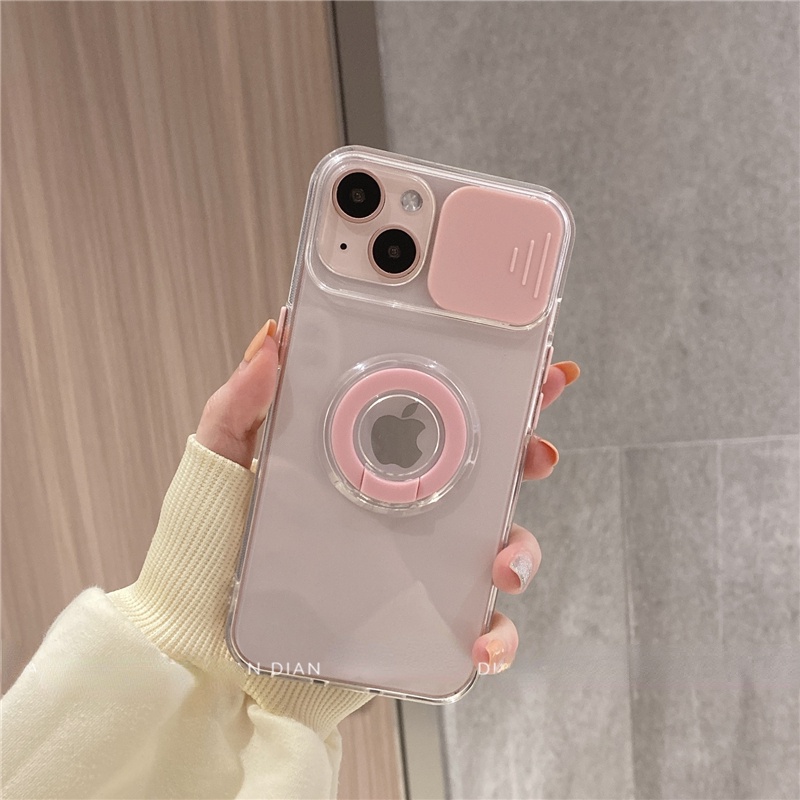 TPU Transparan Case for iPhone 13 Pro Max 12 11 pro max X / Xs max 7 / 8 / Se 2020 7plus / 8plus Full Cover Dengan Ring holder