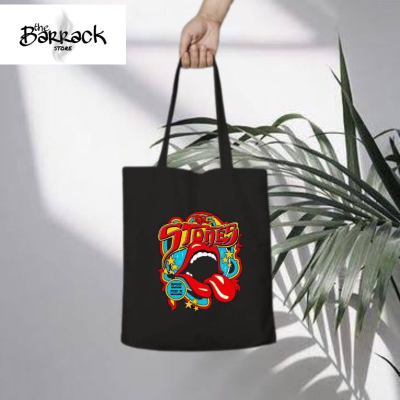 Totebag BAND THE ROLLING STONES / tas jinjing risleting distro unisex