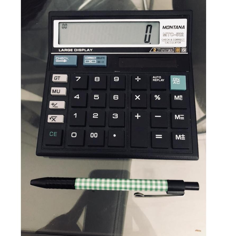 

Tr8Code Kalkulator 12 digits MURAH Montana mtc-512(paling laris)X6H4