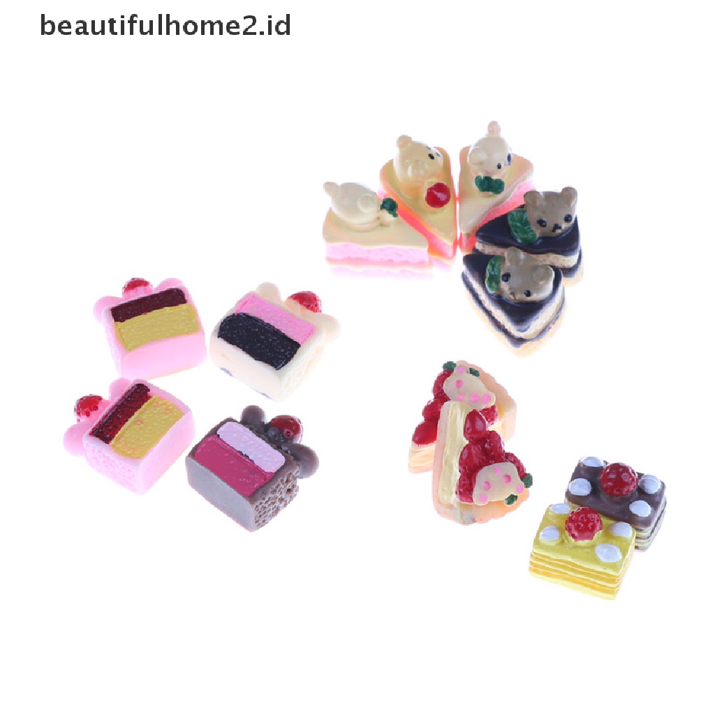 (Beautifulhome2) Buku Literatur Bahasa MandarinId 5pcs Miniatur Kartun Beruang 3d Bahan Resin Untuk Rumah Boneka