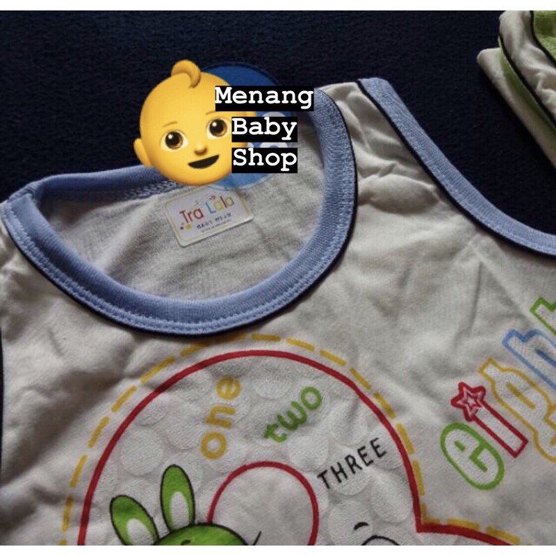 Setelan Baju Bayi Usia 3-18 Bulan Tralala 2205, Kaos Oblong Anak Kutung/Singlet, Murah Berkualitas