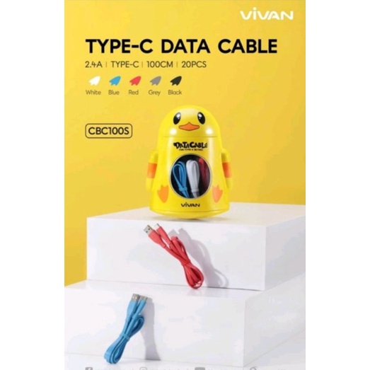 Kabel Data Vivan Type c per psc Kabel Charger Casan Vivan Usb C Tipe C