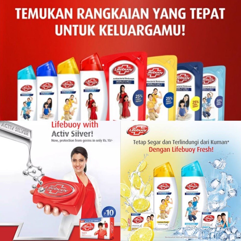 SABUN ANTIBACTERI LIFEBUOY BATANG 110GR BOTOL CAIR 300ML REFILL 450ML