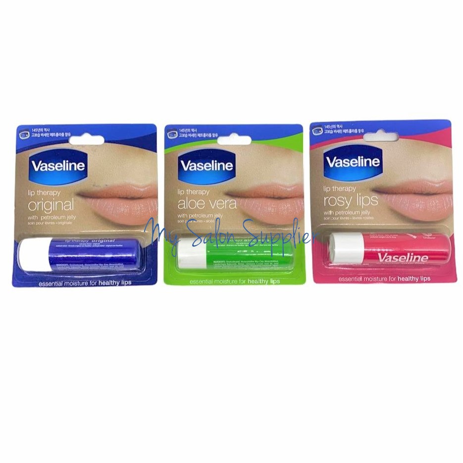 Vaseline Lip Therapy with Petroleum Jelly Original / Aloe Vera / Rosy Lips