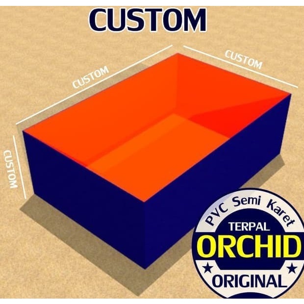 Terpal Kolam Ikan Ukuran Custom ORCHID PVC Semi Karet