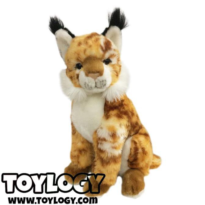 Boneka Hewan Kucing Lynx Cat Stuffed Plush Animal Doll 13.5 inch