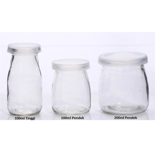100ml Botol  Toples Beling  Jar kaca ukuran PENDEK 