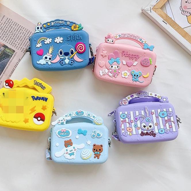 ♥ TAS MINI FASHION JELLY ANAK SELEMPANG / ￼TAS SELEMPANG ANAK JELLY KARAKTER / SLING BAG ANAK / TAS 