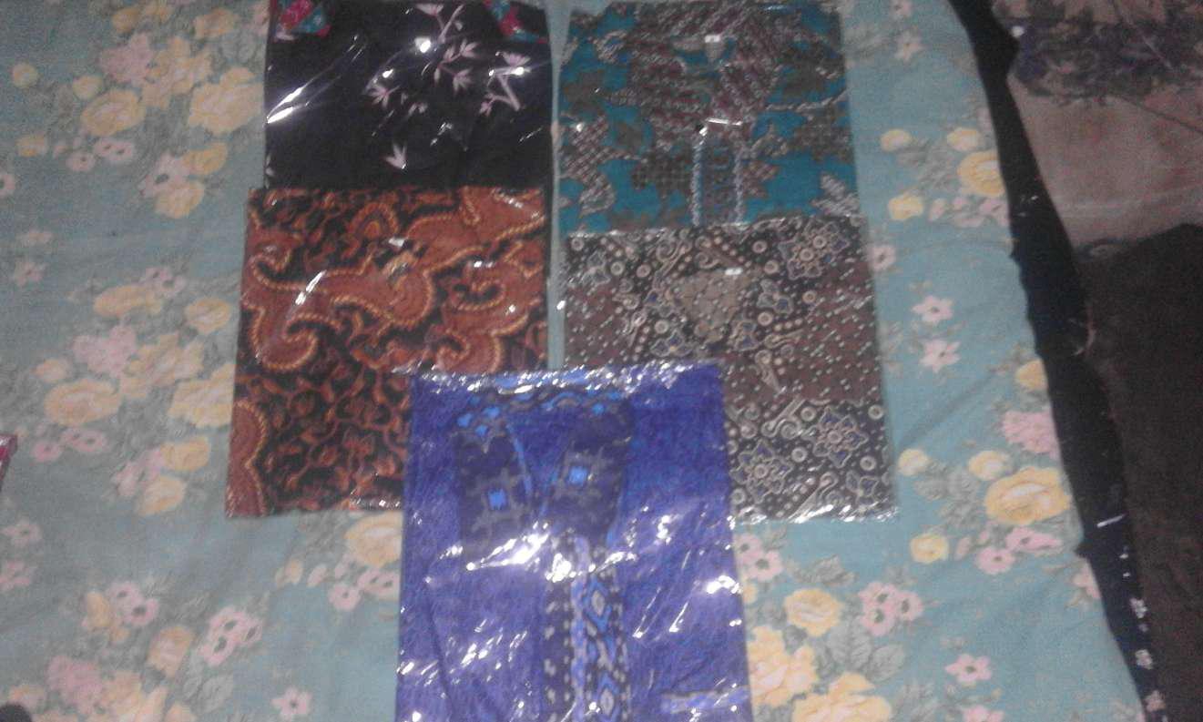 Risna Batik Hrb26 Kenongo Kemeja Hem Pendek Padi Pekalongan M L Xl Murah Keren Batik Pria Wajik Biru