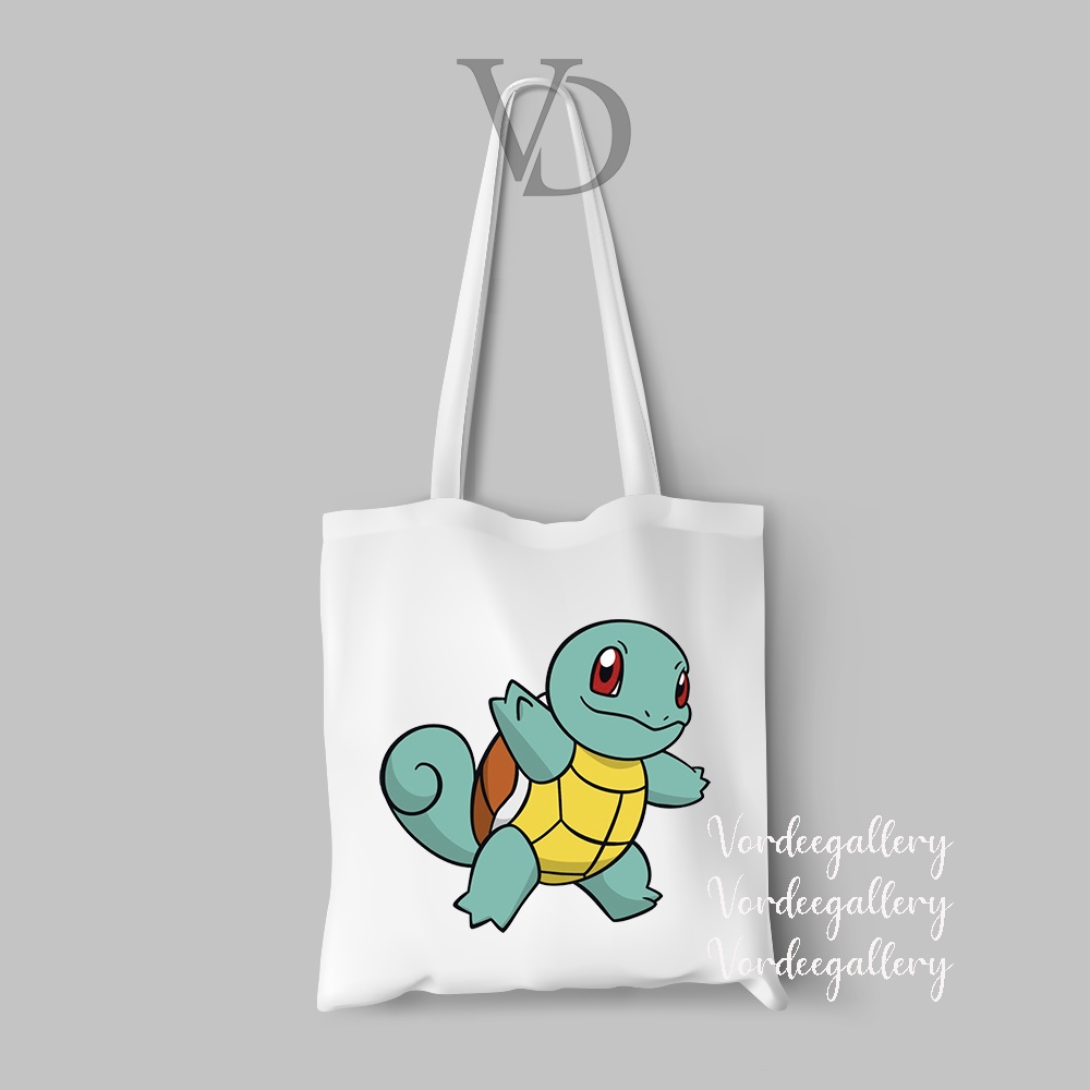 TOTE BAG BAHAN KANVAS pokemon / totebag anime jepang japan pikatchu / TAS BELANJA KEKINIAN