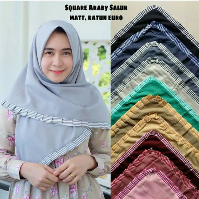 KHUSUS GROSIR SEGI EMPAT ARABY SALUR / GROSIR MURAH / GROSIR HIJAB / ULAKAN HIJAB / JILBAB INSTAN