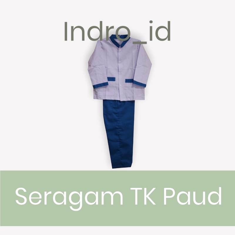 SERAGAM TK / PAUD / TPA MUSLIM PUTIH BIRU