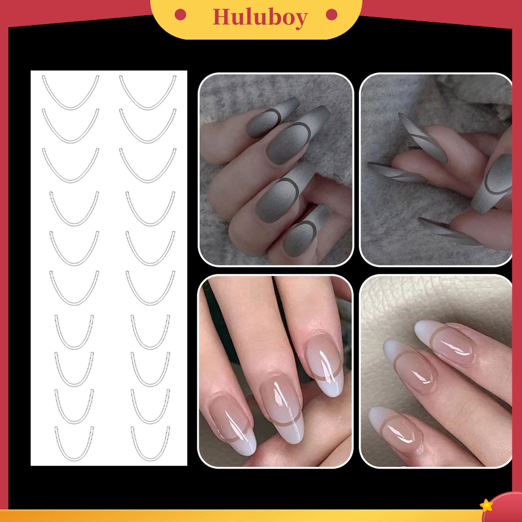 Huluboy Huluboy♡ Stiker Kuku Motif Hati / Bintang Untuk Nail Art