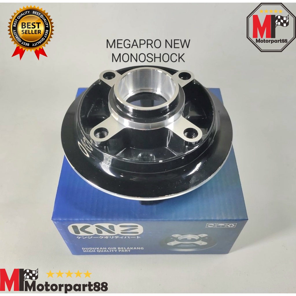 DUDUKAN GEAR NAP GIR BELAKANG MEGAPRO NEW MONOSHOCK VERZA HITAM KNZ