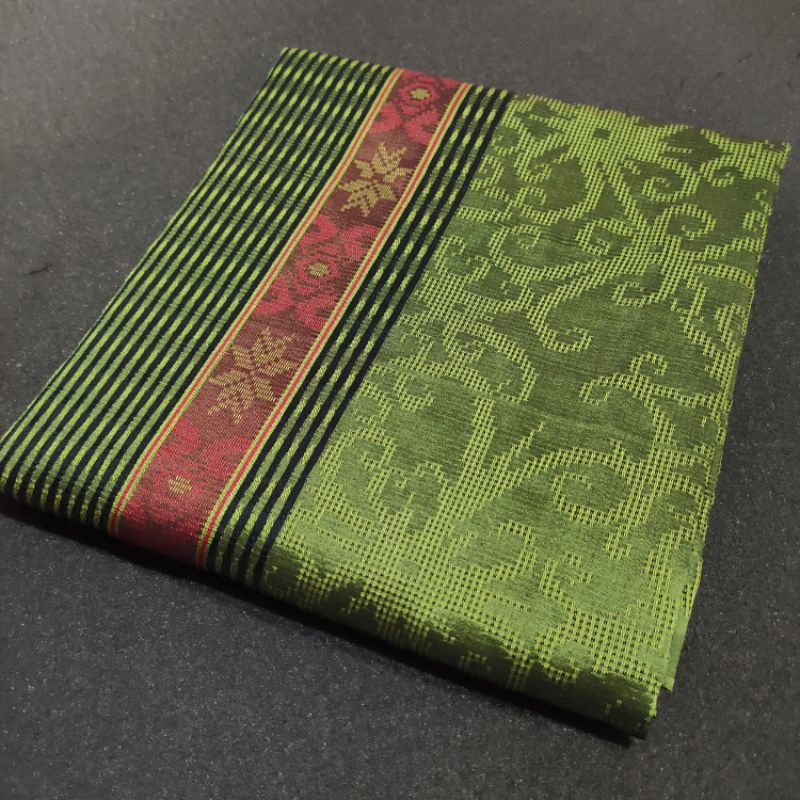 Songket baron Hijau Lime | Tenun Songket Hijau Kekuningan