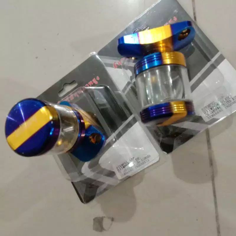 cover tutup minyak rem tabung stempel transparan twotone 2tune honda yamaha bakaran import