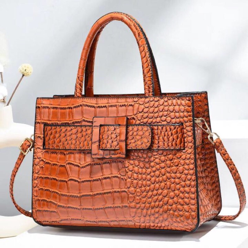 SG3493 syafniegalery croco bag tas tangan wanita tas guru import