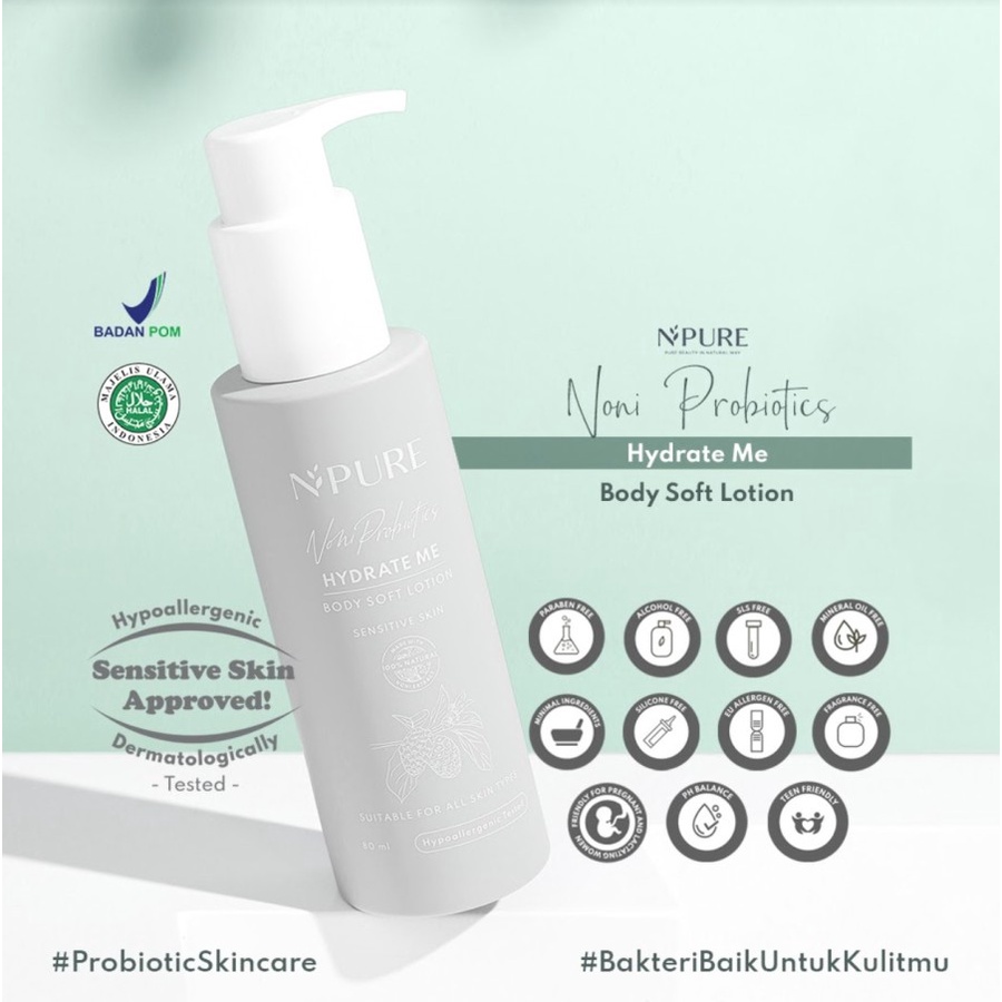 ✨ AKU MURAH ✨NPURE NONI PROBIOTICS “HYDRATE ME” BODY SOFT LOTION