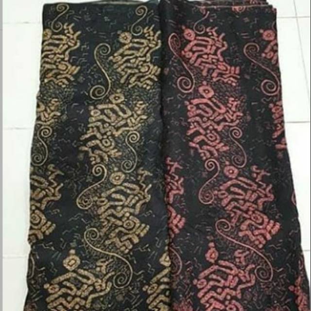 Kain sutra dobby motif aksara bugis (lontara)